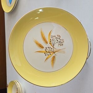 AUTUMN GOLD Wheat Pattern by Century Service Corp. Yellow  Dinner Plate 10 Inch